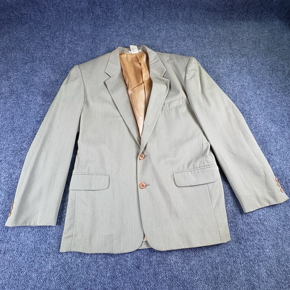 Vintage 90s Matinique Blazer Men's 40R Light Green Sport Coat Preppy Old Money